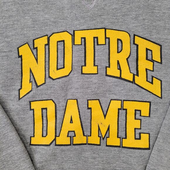 Vintage 80s Notre-Dame Sweatshirt Womens Medium 20x20 Boxy - Picture 10 of 15